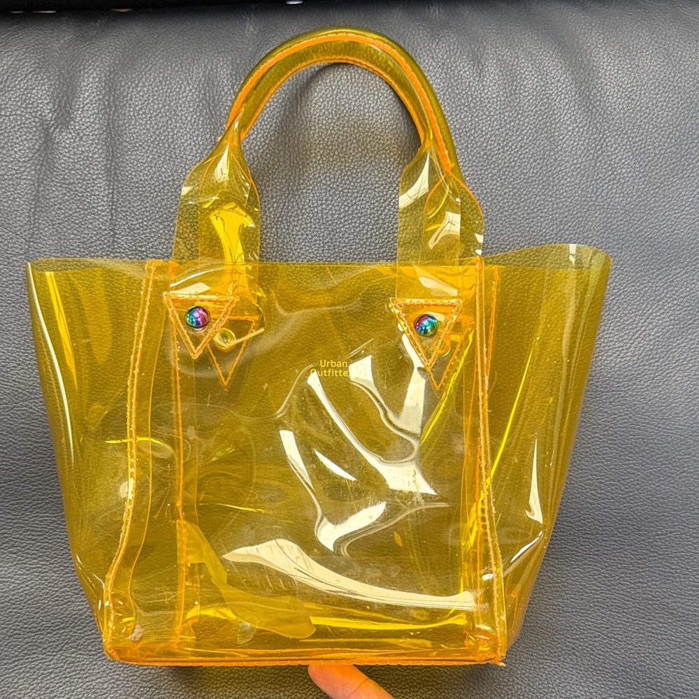 Urban Outfitters Vibrant Yellow Clear Tote